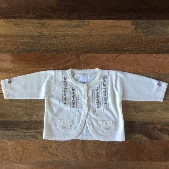 Infant delicate knit cardigan sweater 6-12mo - Picture 8 of 8